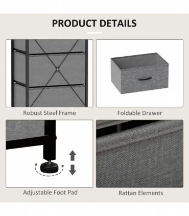 Wood Storage Chest of Drawers