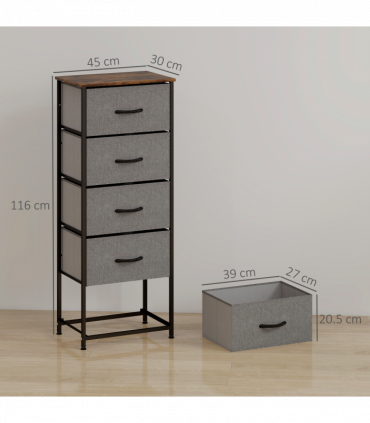 Wood Storage Chest of Drawers