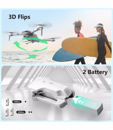 4DRC F10 Foldable Drone with Camera WIFI FPV for Adults,1080P HD FPV Live Video RC Quadcopter,Logistics is randomly sent by UPS/USPS/EVRI/ROYAL MAIL