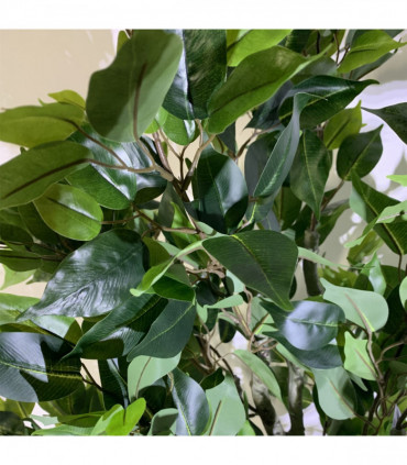 100cm Premium Artificial Ficus Twist Tree Copper Curve Planter