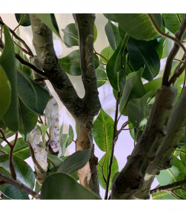 100cm Premium Artificial Ficus Twist Tree Copper Planter