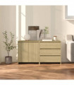 vidaXL 2 Piece Sideboard Sonoma Oak Engineered Wood