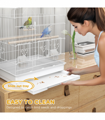 Bird Cage Starter Kit with Detachable Rolling Stand