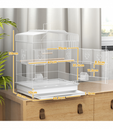 Bird Cage Starter Kit with Detachable Rolling Stand