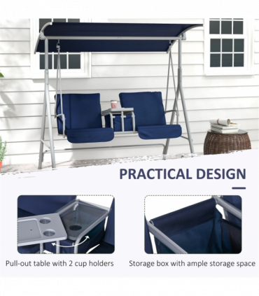 2 seats Outdoor Patio Swing Chair ( Amazon Shipping)（ Prohibited by WalMart ）