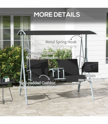 2 seats Outdoor Patio Swing Chair ( Amazon Shipping)（ Prohibited by WalMart ）