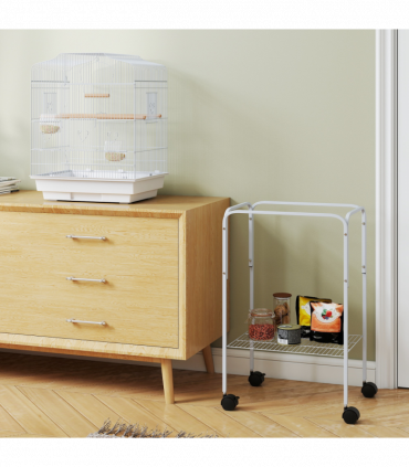 Bird Cage Starter Kit with Detachable Rolling Stand