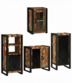 vidaXL Bathroom Furniture Set 4 pcs Multicolour Solid Reclaimed Wood