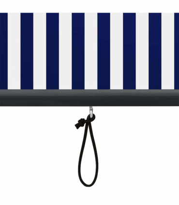 vidaXL Outdoor Roller Blind Striped Blue and white 180 x 250 cm Fabric