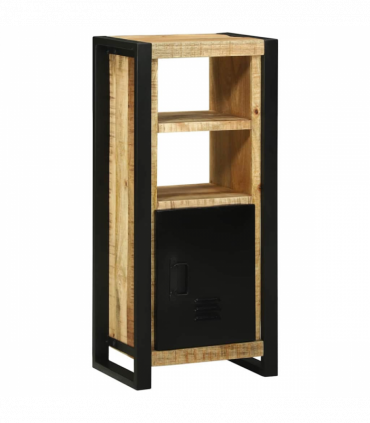 vidaXL Bathroom Furniture Set with Door 3 pcs Brown Solid Mango Wood