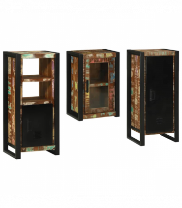 vidaXL Bathroom Furniture Set 3 pcs Multicolour Solid Reclaimed Wood