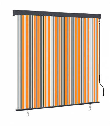 vidaXL Outdoor Roller Blind Manual Yellow and blue 180 x 250 cm Fabric