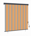 vidaXL Outdoor Roller Blind Manual Yellow and blue 180 x 250 cm Fabric