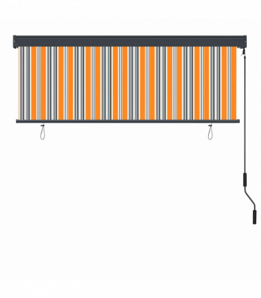 vidaXL Outdoor Roller Blind Manual Yellow and blue 180 x 250 cm Fabric