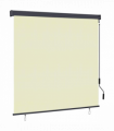 vidaXL Outdoor Roller Blind Striped Manual Cream 180 x 250 cm Fabric