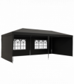 6m x 3m Garden Gazebo Marquee Canopy Party Tent Canopy Patio Dark Grey