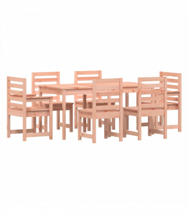 7 Piece Garden Dining Set Solid Wood Douglas