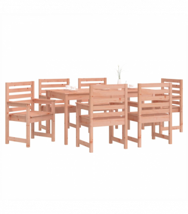 7 Piece Garden Dining Set Solid Wood Douglas