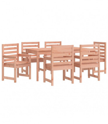 7 Piece Garden Dining Set Solid Wood Douglas