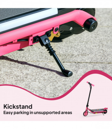 AIYAPLAY Electric Scooter for 6-14 with Dual Brakes & Colourful Light, Pink