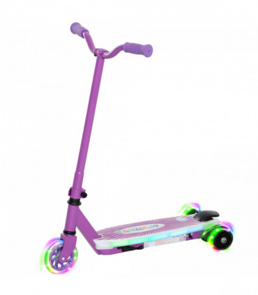 AIYAPLAY Electric Scooter for Kids 4-7, with Auxiliary Rear Wheels, Purple