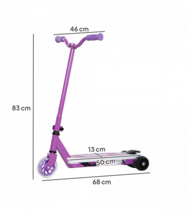 AIYAPLAY Electric Scooter for Kids 4-7, with Auxiliary Rear Wheels, Purple