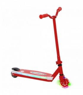 AIYAPLAY Electric Scooter for Kids 4-7, with Auxiliary Rear Wheels, Red
