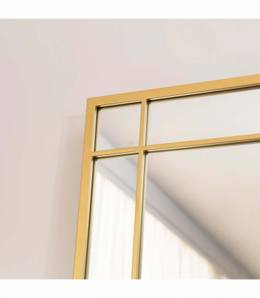 Aimi - Full Length Gold Metal Rectangle Window Mirror - 200cm x 120cm