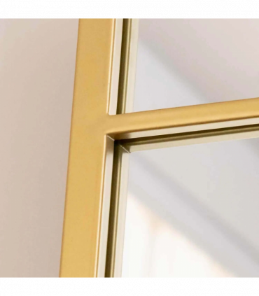 Aimi - Full Length Gold Metal Rectangle Window Mirror - 200cm x 120cm