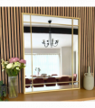 Aimi - Gold Metal Rectangle Window Mirror - 95cm x 120cm.