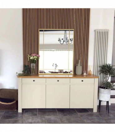 Aimi - Gold Metal Rectangle Window Mirror - 95cm x 120cm.