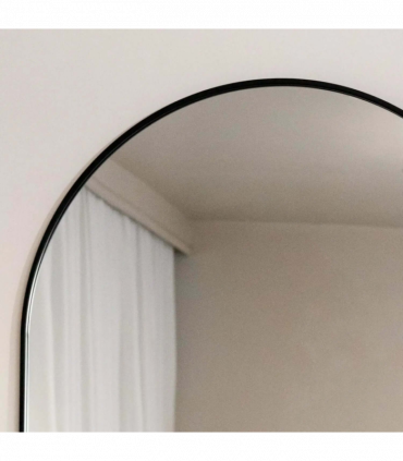 Akiko - Full Length Black Metal Arched Mirror - 180cm x 105cm.