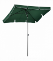 Aluminium Sun Parasol Garden Tilting Umbrellas Patio Rectangular, 2x1.25m, Green