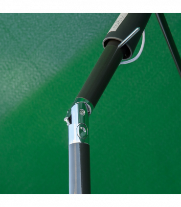 Aluminium Sun Parasol Garden Tilting Umbrellas Patio Rectangular, 2x1.25m, Green