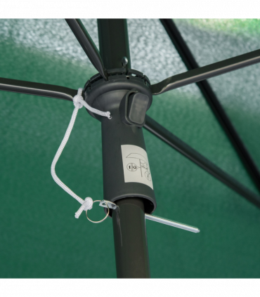 Aluminium Sun Parasol Garden Tilting Umbrellas Patio Rectangular, 2x1.25m, Green