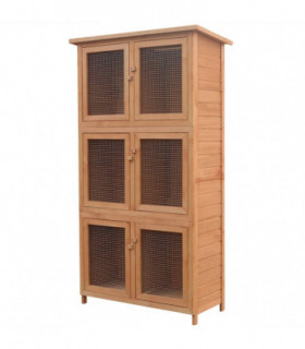 Animal Rabbit Cage 6 Rooms Wood