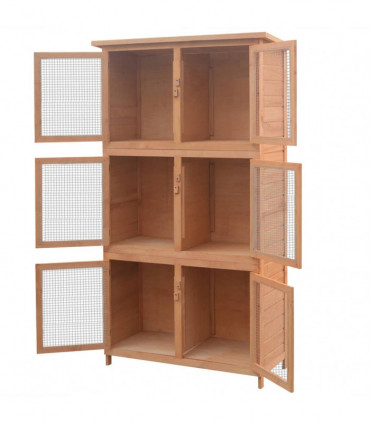 Animal Rabbit Cage 6 Rooms Wood