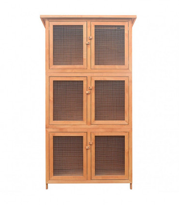 Animal Rabbit Cage 6 Rooms Wood