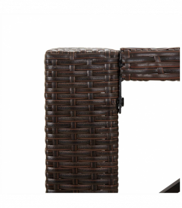 Brown Poly Rattan Bar Table