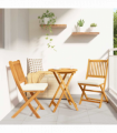 vidaXL Garden Bistro Set 3 pcs Brown Solid acacia wood