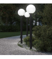 vidaXL Bollard Lights with Outlet 3 pcs 120 cm Black IP44