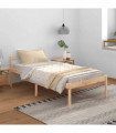 Bed Frame Solid Wood Pine 100x200 cm