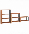 vidaXL Bookshelf 3 pcs Brown 80 x 30 x 110 cm Solid Acacia wood