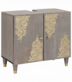 vidaXL Bathroom Sink Cabinet Grey 62 x 33 x 58 cm Solid Mango wood