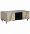vidaXL Coffee Table Grey 100 x 54 x 40 cm Solid mango wood