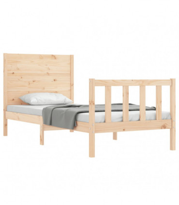 Bed Frame with Headboard 3FT Single Solid Wood