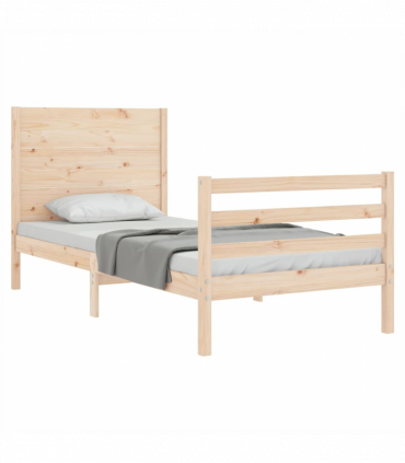 Bed Frame with Headboard 3FT Single Solid Wood