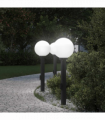 vidaXL Bollard Lights with Outlet 3 pcs 80 cm Black IP44