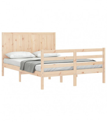 Bed Frame with Headboard 4FT Small Double Solid Wood