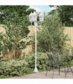 vidaXL Garden Light Post White Aluminium and Glass
